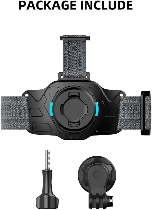 SUREWO Magnetic Head Strap Mount,Adjustable Head Belt Mount Compatible with Go pro Hero 13/12/11/10/9/8/7/6/5 Black,DJI Osmo Action 5 pro/4/3/2,Insta 360 and More