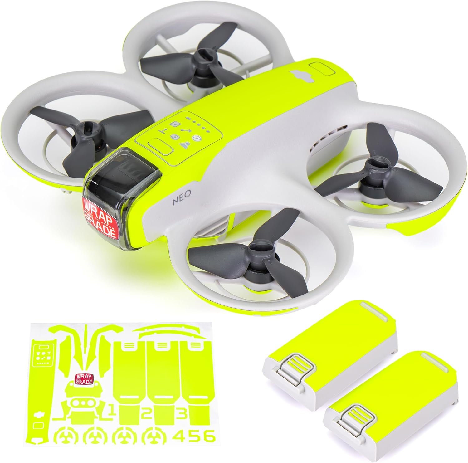 Wrapgrade for DJI NEO Accent Color Sticker (Neon Yellow)