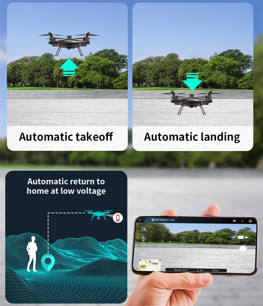 4K Camera Fishing Drone with Auto Drop Bait Release, 33mins GPS Drones 3KG Payload Waterproof Drone for Adults Fisherman (standard+extra battery)