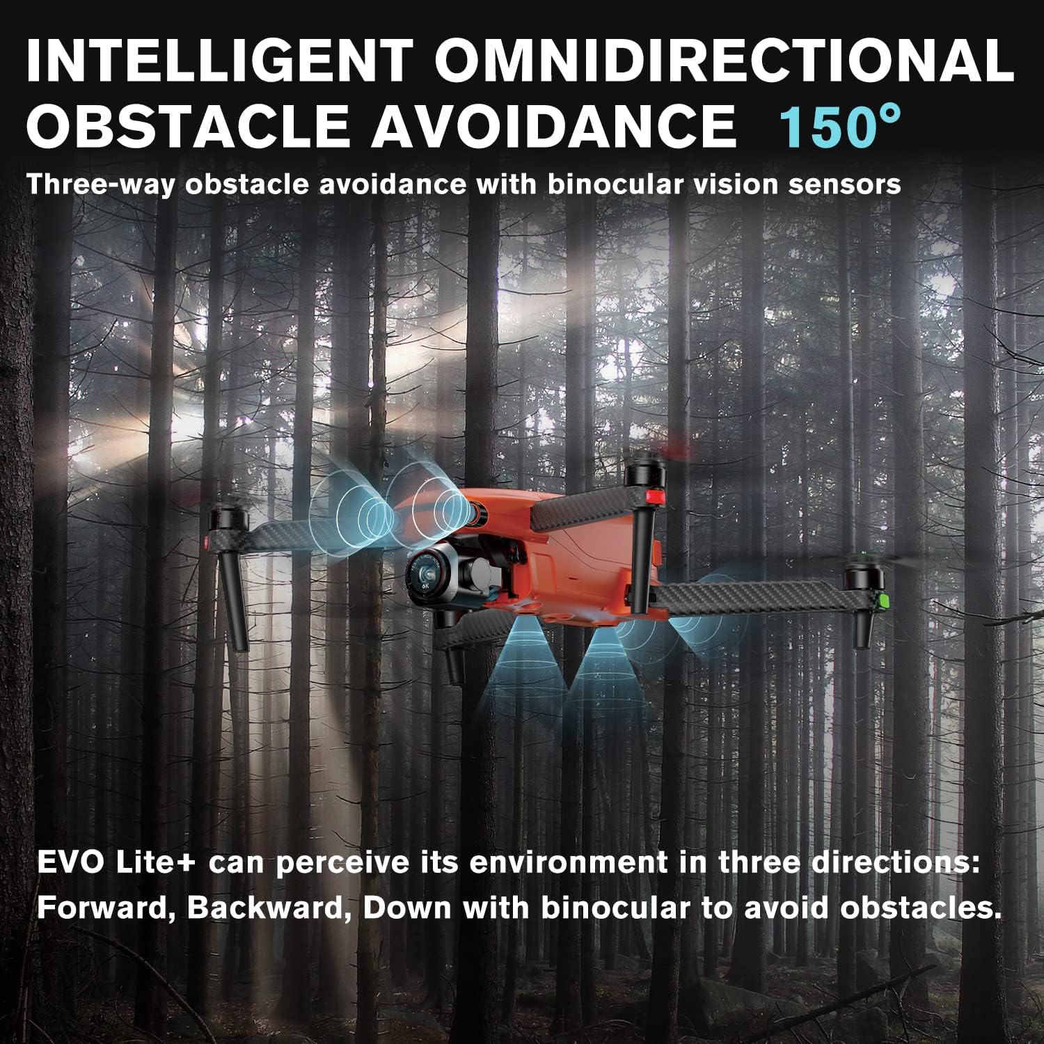 Autel Robotics EVO Lite Plus Premium Bundle, 1 CMOS Drone with 6K HDR Camera, 40 Minutes, 3 Axis Gimbal UAV 3-Way Obstacle Avoidance, 7.4 Miles Transmission, Lite+ Fly More Combo (Orange)