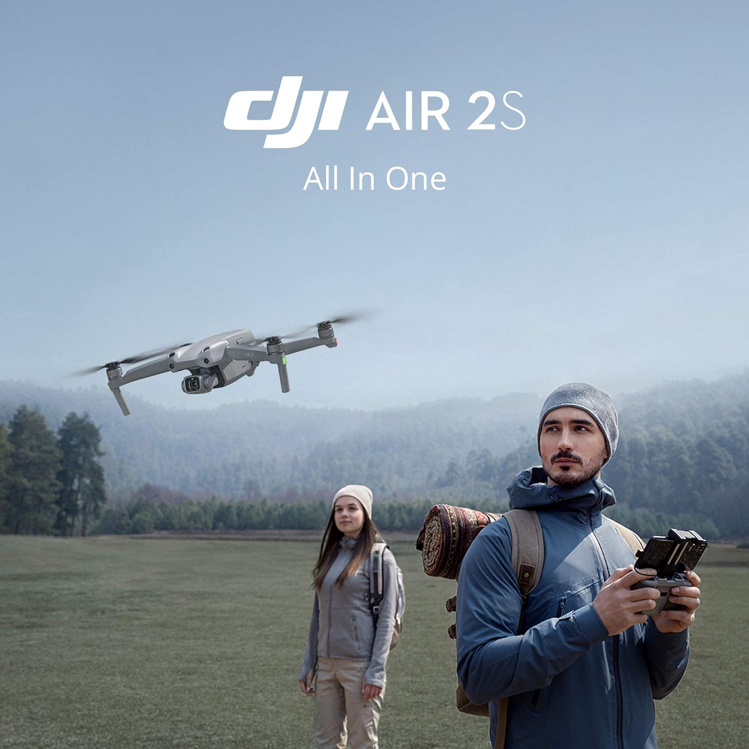 DJI Air 2S - Drone Quadcopter UAV with 3-Axis Gimbal Camera, 5.4K Video, 1-Inch CMOS Sensor, 4 Directions of Obstacle Sensing, 31-Min Flight Time, Max 7.5-Mile Video Transmission, MasterShots, Gray (Renewed)