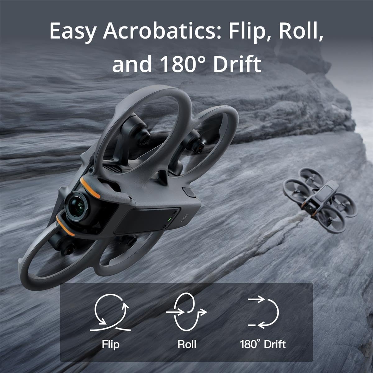 DJI Avata 2 Fly More Combo (3 Batteries) FPV Drone with Camera 4K, One-Push Acrobatics, Propeller Guard, 155 FOV, Camera Drone, Goggles 3  RC Motion 3 + SD Card  Landing pad