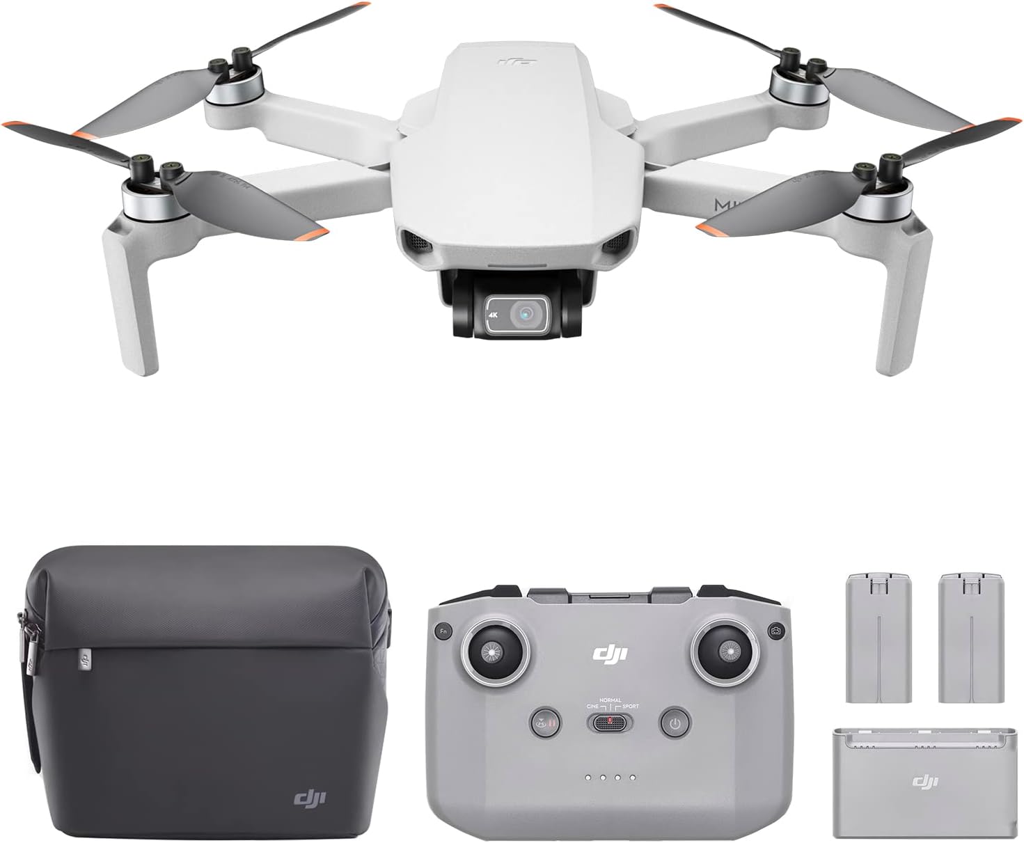 DJI Mini 2 Fly More Combo – Ultralight Foldable Drone, 3-Axis Gimbal with 4K Camera, 12MP Photos, 31 Mins Flight Time, OcuSync 2.0 10km HD Video Transmission, QuickShots, Gray (CP.MA.00000306.01)