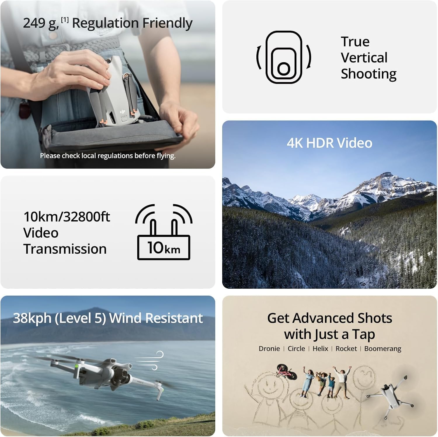 DJI Mini 3 Fly More Vlogger Combo (DJI RC) Drone 4k (Renewed)