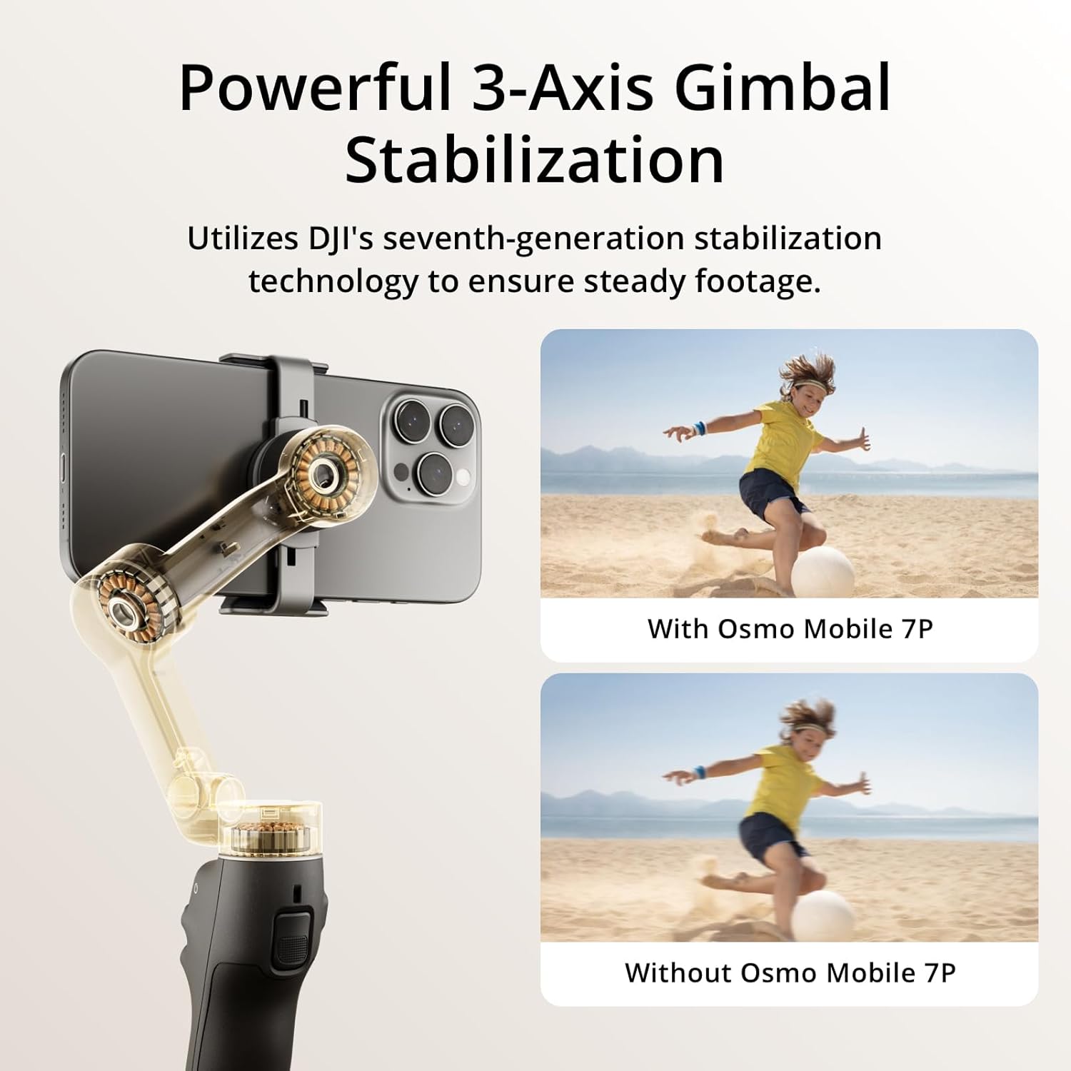 DJI Osmo Mobile 7P + Mic Mini TX (Infinity Black), Gimbal Stabilizer for iPhone, Android, Native Tracking, Audio Reception, Lighting, 3-Axis Phone Gimbal, Built-in Extension Rod  Tripod