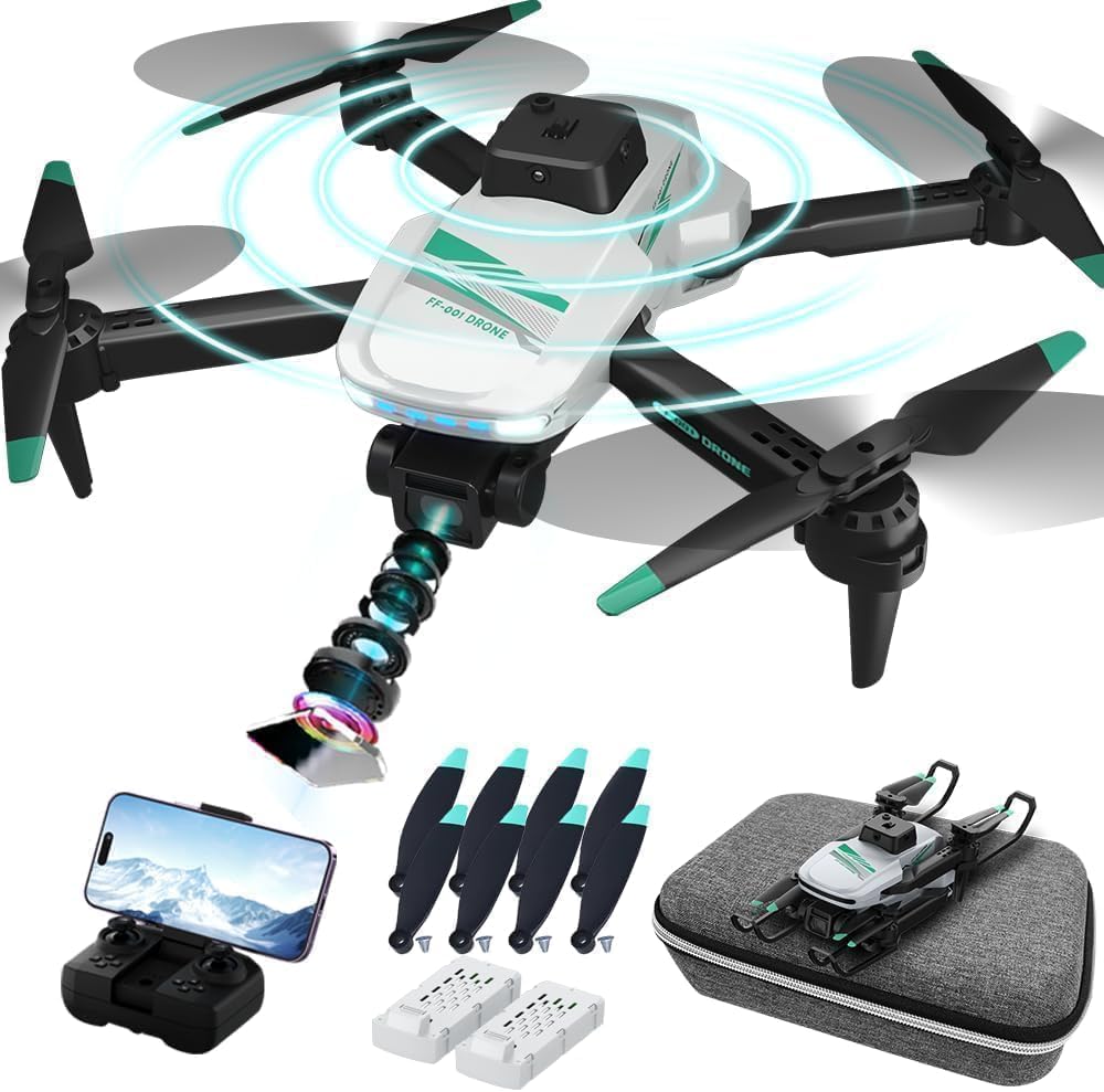 Drone, Drones with camera for adults 4k, Drones for kids 8-12, Brushless Motor, FPV Foldable Drone, Carrying Case, 40 mins Battery Life, Christmas gifts, 360° Flip, APP Control