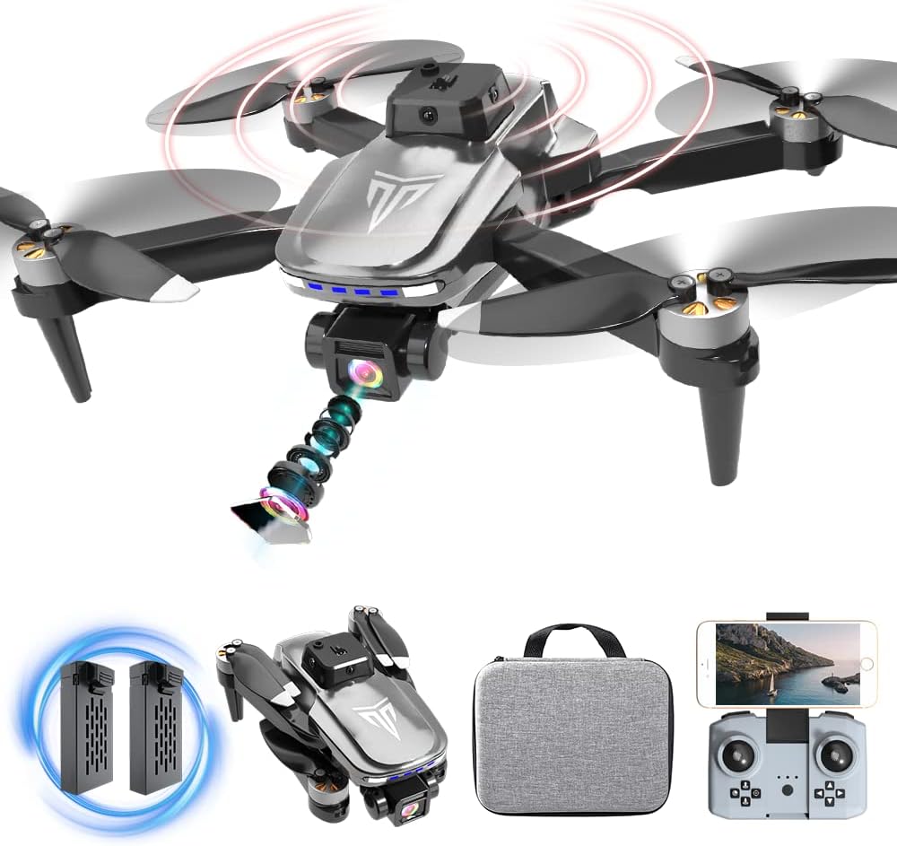 Drone, Drones with camera for adults 4k, Drones for kids 8-12, Brushless Motor, FPV Foldable Drone, Carrying Case, 40 mins Battery Life, Christmas gifts, 360° Flip, APP Control