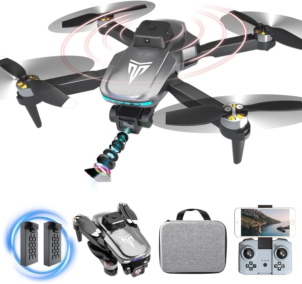 Drone, Drones with camera for adults 4k, Drones for kids 8-12, Brushless Motor, FPV Foldable Drone, Carrying Case, 40 mins Battery Life, Christmas gifts, 360° Flip, APP Control