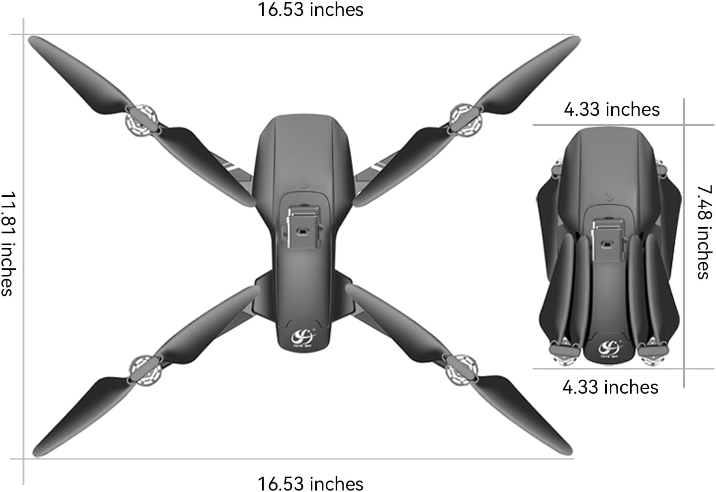 GPS Drones with Camera for Adults 4K EIS Camera Auto Return, HYTOBP S189max Drone with Brushless Motor 2 Batteries, Resistant to wind, 5G Transmission, Follow Me, Drones for adults Long Range