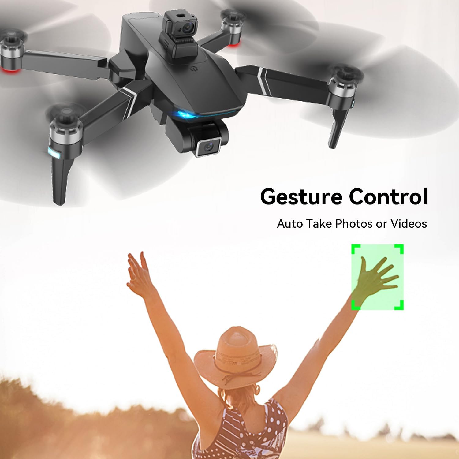 GPS Drones with Camera for Adults 4K EIS Camera Auto Return, HYTOBP S189max Drone with Brushless Motor 2 Batteries, Resistant to wind, 5G Transmission, Follow Me, Drones for adults Long Range