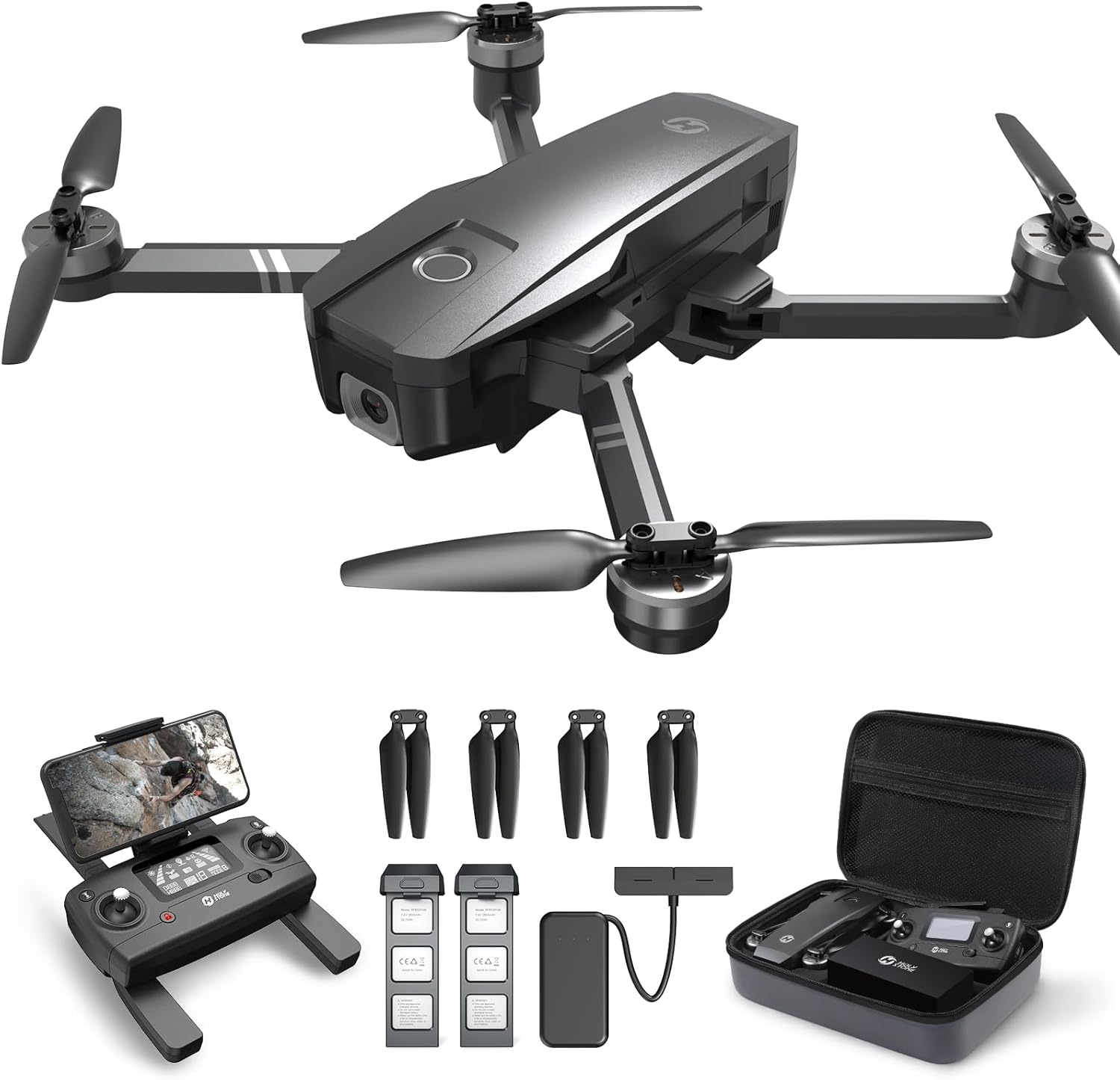 Holy Stone HS720 GPS Drone with Camera for Adults 4K UHD, 52 Minutes Flight Time, Foldable Quadcopter with Brushless Motor, Auto Return Home, Follow Me, Long Control Range