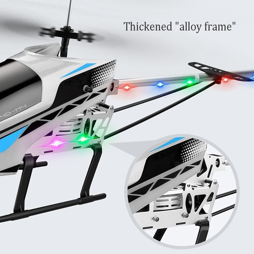 Large 72CM 4K Dual Camera Remote Control Helicopter, Alloy Drop-Proof RC Helicopter with Colored LED Light, Night Sky Flight Gifts for Teens, Boys and Girls