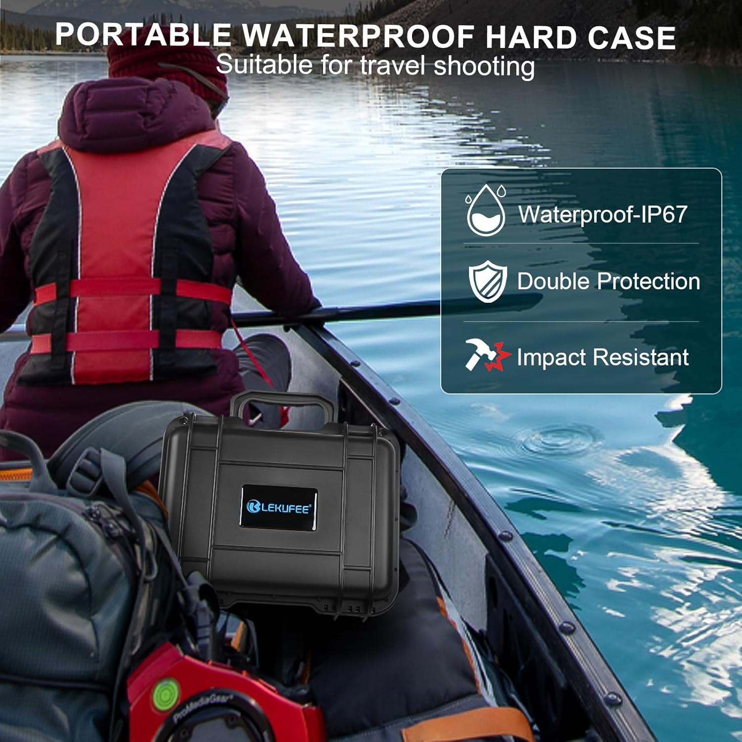 Lekufee Portable Travel Waterproof Hard Case for DJI Mini 4K,DJI Mini 2 SE,Mini 2 Drone,DJI Mavic Mini 2 Drone Accessories(CASE ONLY)