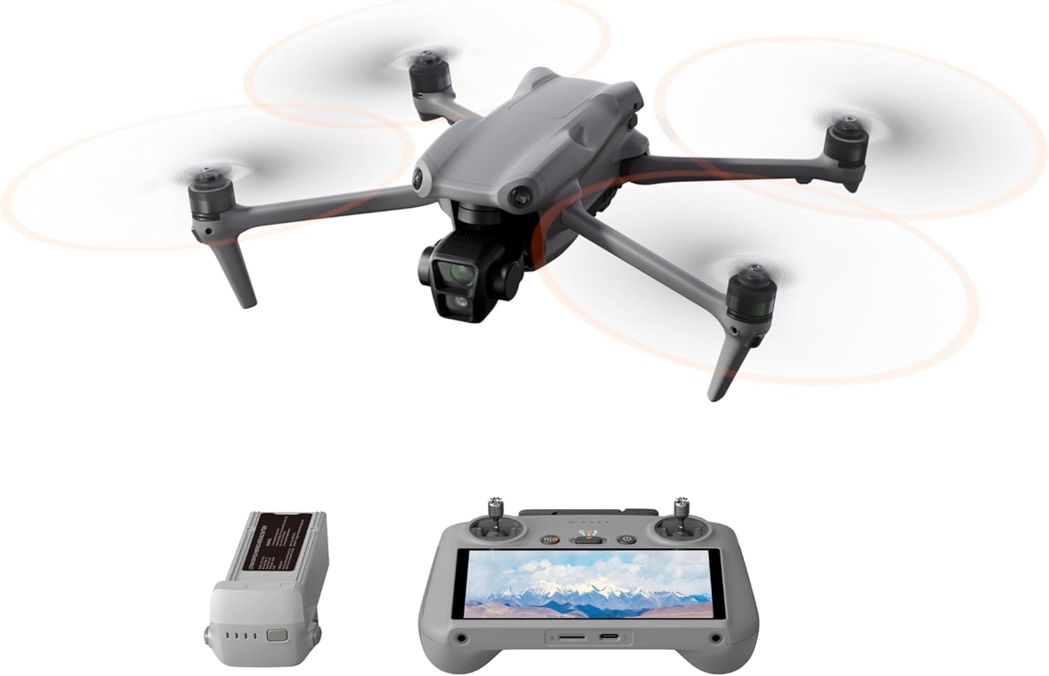 Specta Air Drone With Wide Angle  Medium Tele Dual Primary Cameras, GPS 4K UHD Drones with All-Direction Obstacle Sensing and 20km FHD Transmission, 4K/60fps HDR , 48MP Photo, 46-Min Flight, Auto Filming, Remote Controller with Screen, FAA Remote ID Compliant