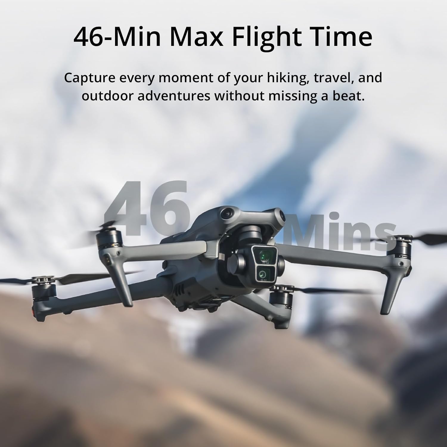 Specta Air Drone With Wide Angle  Medium Tele Dual Primary Cameras, GPS 4K UHD Drones with All-Direction Obstacle Sensing and 20km FHD Transmission, 4K/60fps HDR , 48MP Photo, 46-Min Flight, Auto Filming, Remote Controller with Screen, FAA Remote ID Compliant