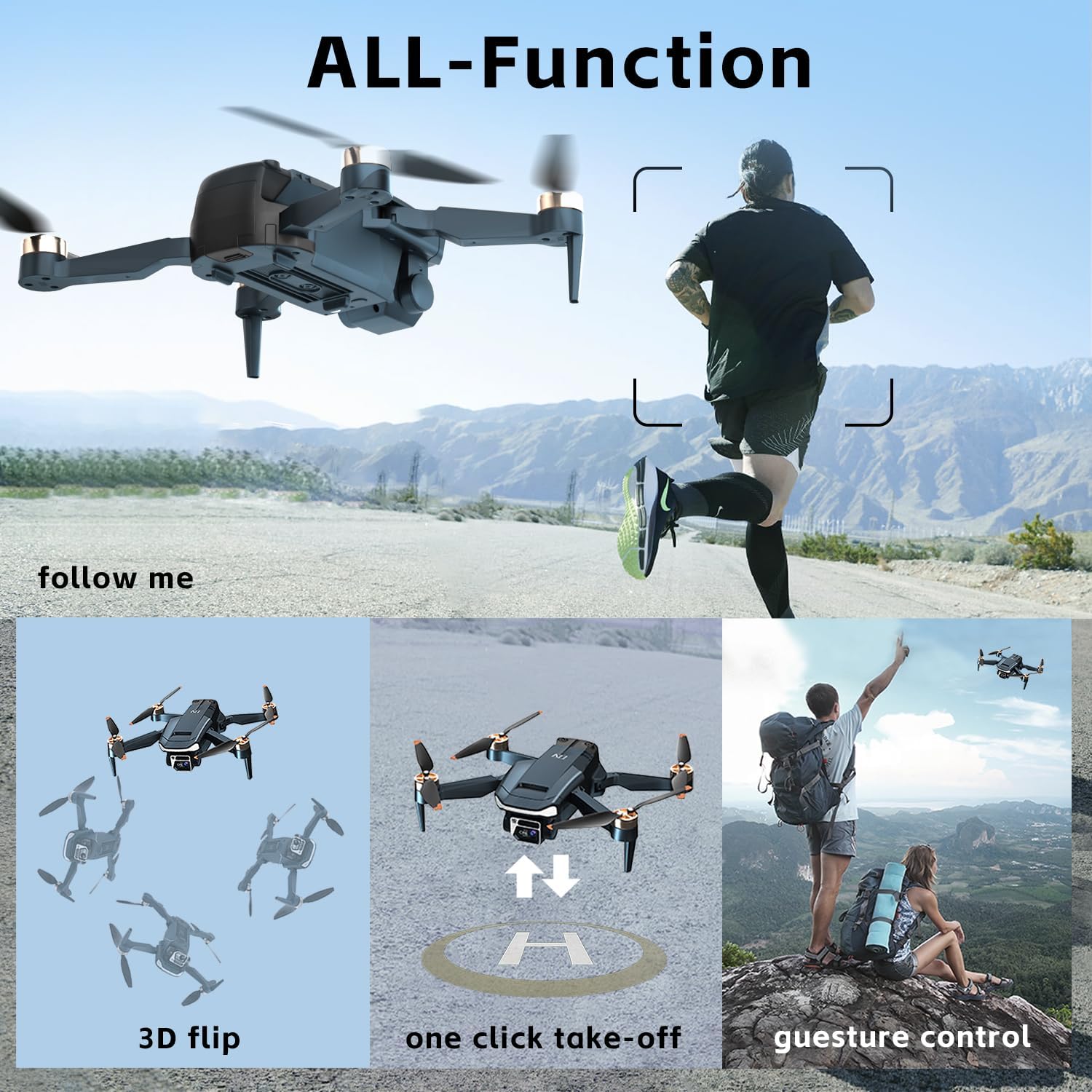 Super Enduring Brushless Motor Drone with 84 Mins Super Long Flight Time, Drone with 4K HD Camera for Beginners, CHUBORY A77 WiFi FPV Quadcopter, Follow Me, Auto Hover, Carrying Case, 3 Batteries