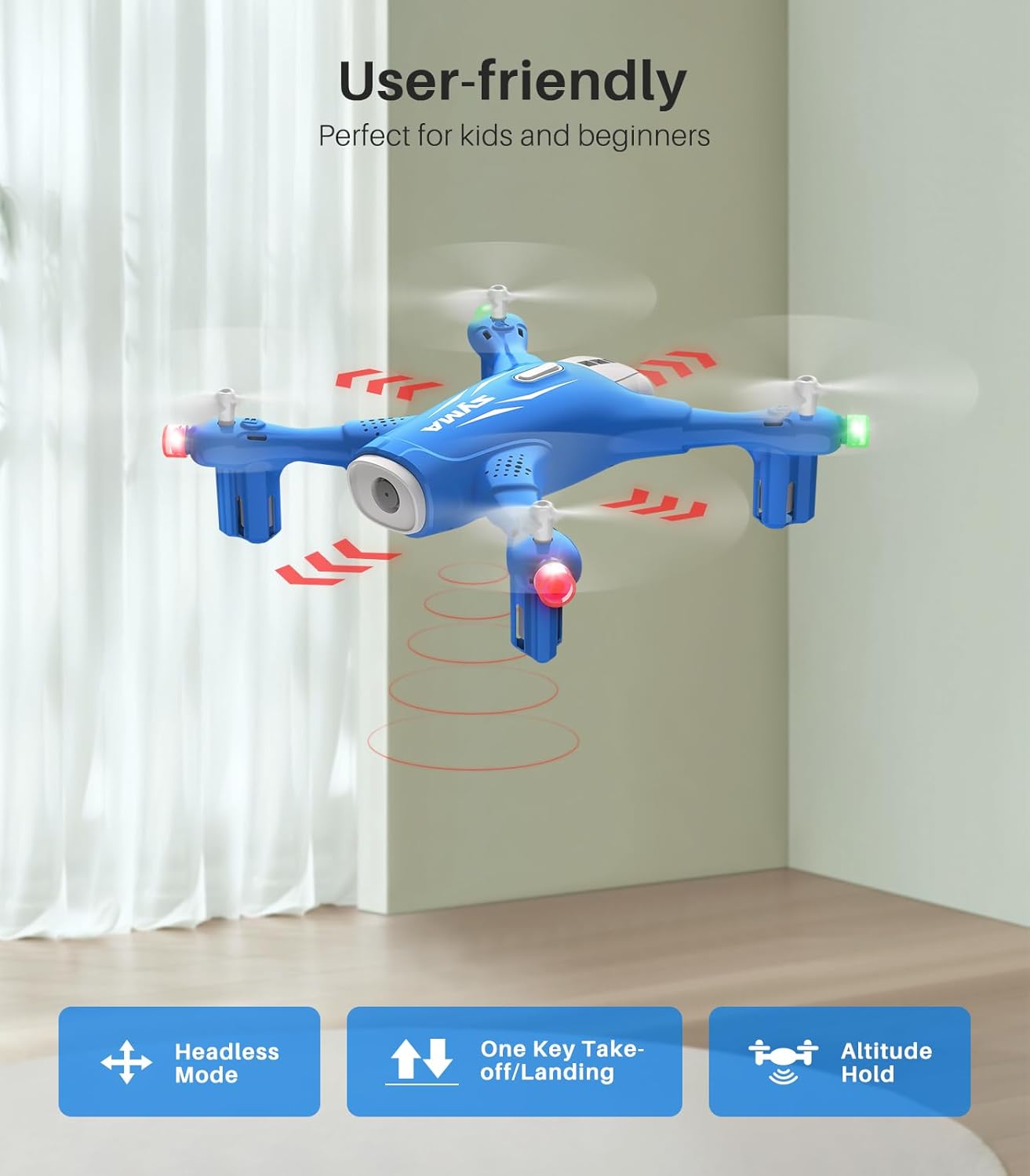 Syma X400 Mini Drone with Camera for Adults  Kids HD Wifi FPV Quadcopter with App Control, Altitude Hold, 3D Flip, One Key Function, Headless Mode, 2 Batteries, Easy to Fly for Beginners