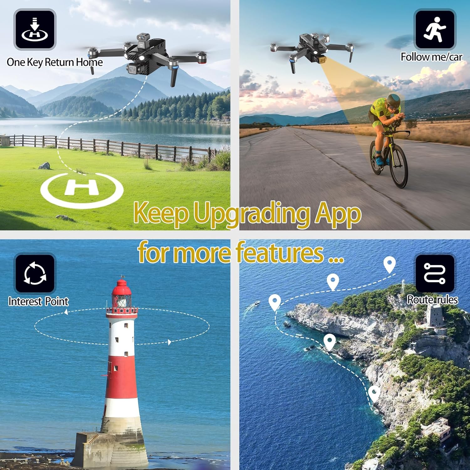 Touch Screen Remote Drones with Camera for Adults 4K, Professional Drones for Adults, 4 Miles Long Range, Payload Release, 3 Axis Gimbal, Tablet Controller, 80 Minutes Long Battery Life with Obstacle Avoidance, Time-lapse, Follow Me/Car, Gift Drone