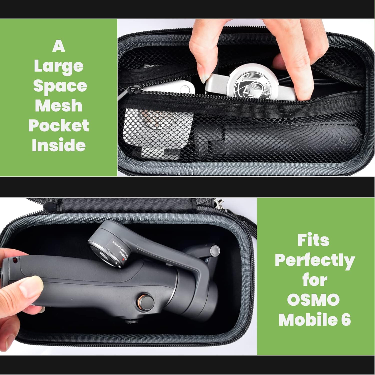 Case for DJI Osmo Mobile 6 Smartphone Stabilizer, Travel Holder for 3-Axis Handheld Gimbal, Carrying Storage Bag for OM 6 Extension Rod  Magnetic Phone Clamp 3  Grip Tripod Accessories - Case Only