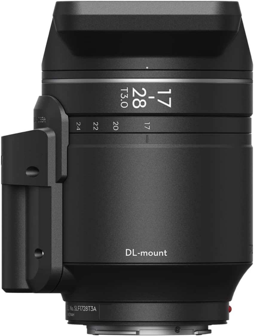 DJI DL PZ 17-28 mm T3.0 ASPH Lens, Cinema Zoom Lens with Calibration-Free Focusing, High Res from Center to Edge, 0.19m Minimum Object Distance, 520g Lightweight Body, Compatible with Ronin 4D