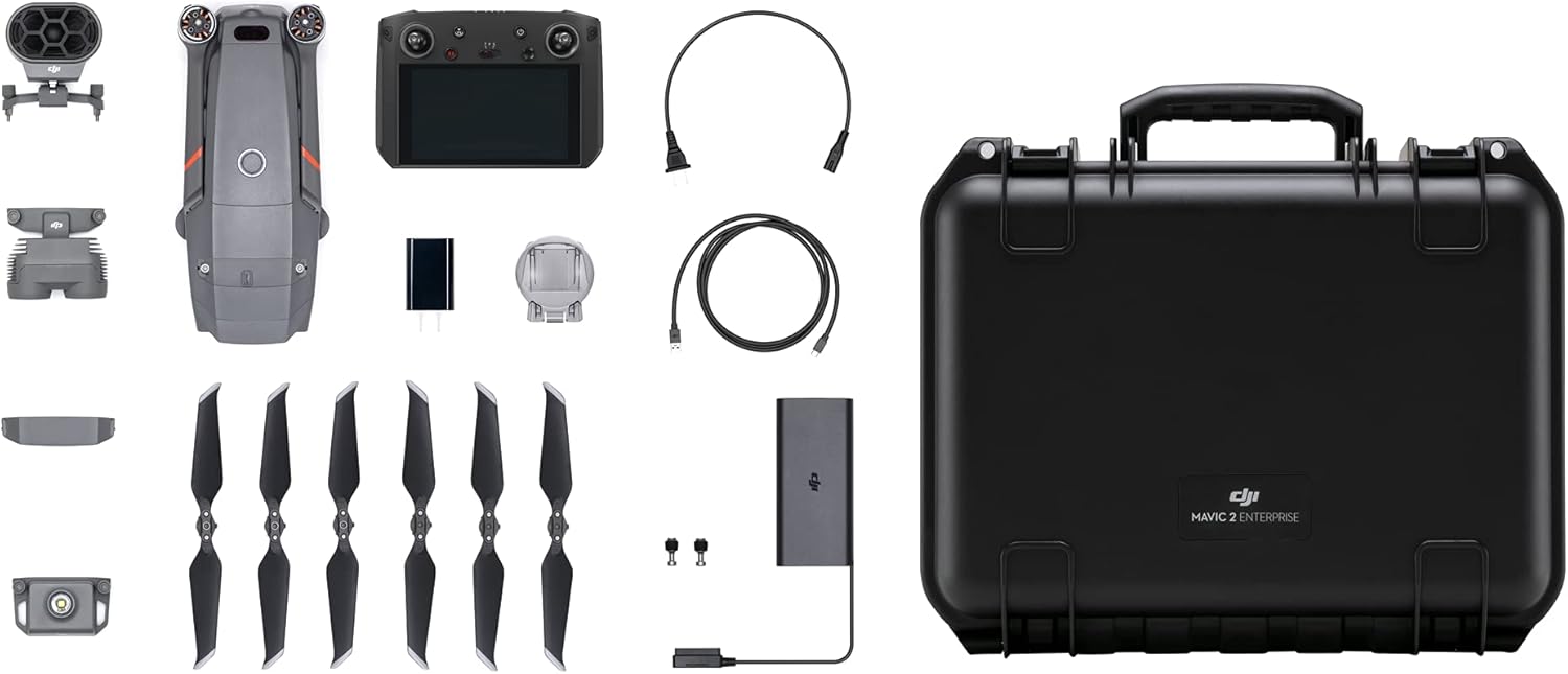 DJI Mavic 2 Enterprise Advanced - Compact Commercial Drone with Thermal and Zoom Dual-Camera, and Spotlight and Loudspeaker Attachments Built for Search  Rescue, Fire Fighting, Inspection, and More