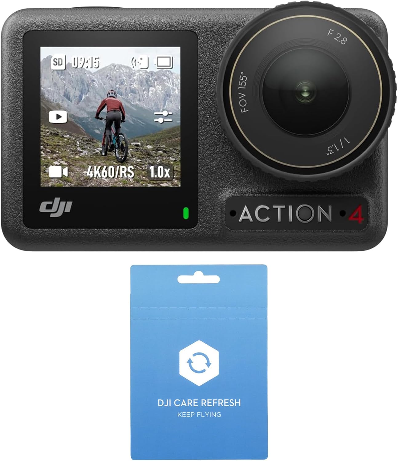 DJI Osmo Action 4 Camera Standard Combo Bundle with Care Refresh 2-Year Plan Card