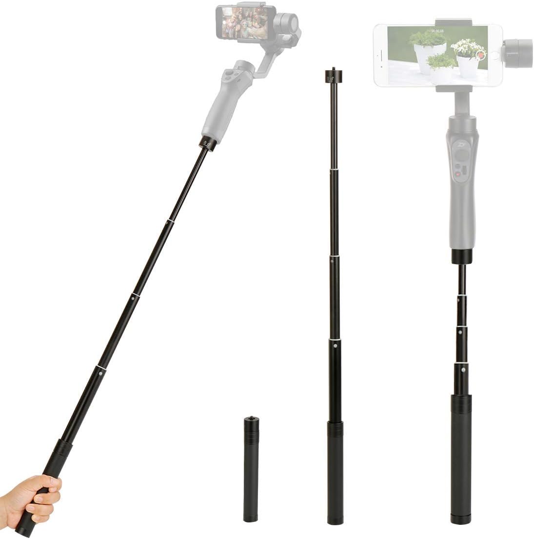 Extension Rod for Gimbal - YILIWIT 29 inch Adjustable Selfie Stick Compatible with Gimbal Stabilizer DJI Osmo Mobile 3 2/Feiyu/Zhiyun Smooth Q  4 and All Phone Gimbles with 1/4 Thread Handheld Pole