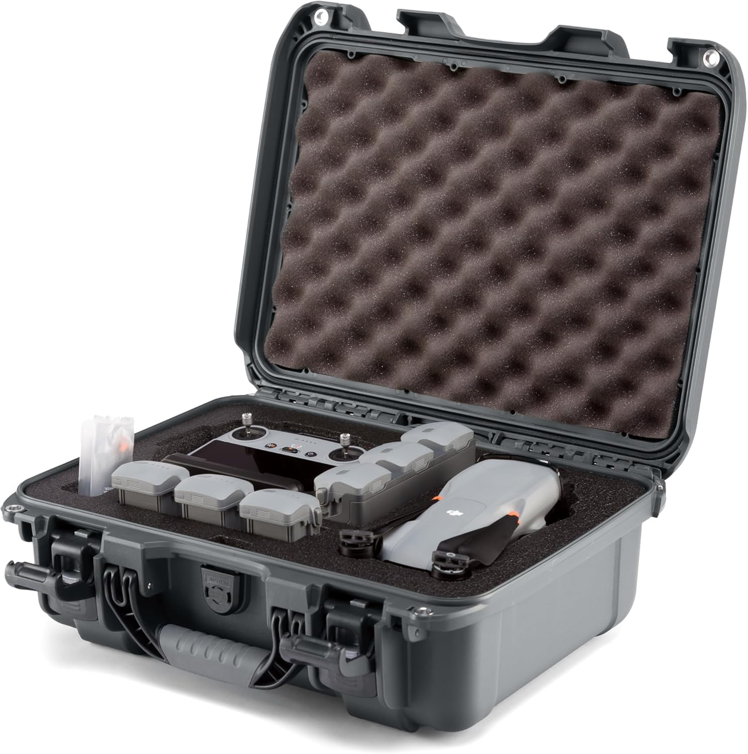 NANUK 920 DJI Air 3S Fly More Combo- Waterproof Hard Case with Drone Foam Insert, Crushproof, Portable Travel Case, Made in North America (Graphite)