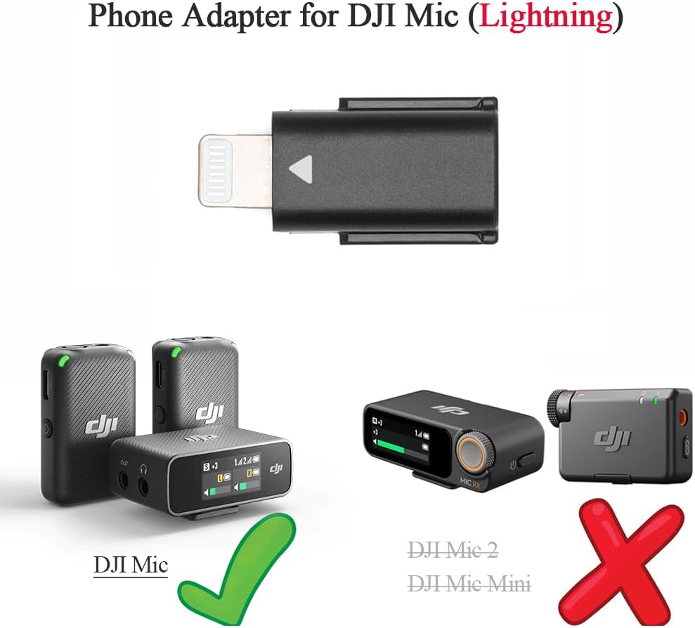 Original for DJI Mic Phone Adapter (Lightning) OEM Connector Accessories for DJI Mic Receiver