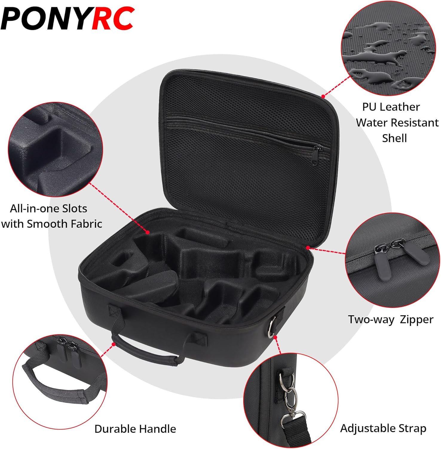 RS 3 Mini Case, Waterproof Storage Shoulder Bag Travel Carrying Case for DJI RS 3 Mini/RS 3 Mini Creator Combo,3-Axis Gimbal Lightweight Stabilizer Accessories