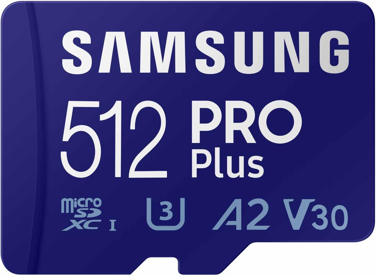 SAMSUNG PRO Plus microSD Memory Card + Adapter, 512GB microSDXC, Up to 180 MB/s, Full HD  4K UHD, UHS I, C10, U3, V30, A2, for Android Smartphones, Tablets, GoPRO, and DJI Drone (MB MD512SA/AM)