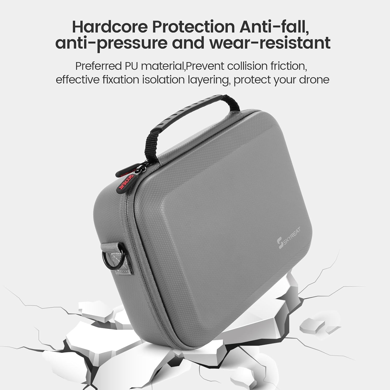 Skyreat Mini 4K / Mini 2 SE Case, Portable Small Leather PU Case for DJI Mini 4K/Mini 2 SE Drone and Controller Accessories,Compact Storage Travel Case with Should Strap,Handle and Propeller Holders