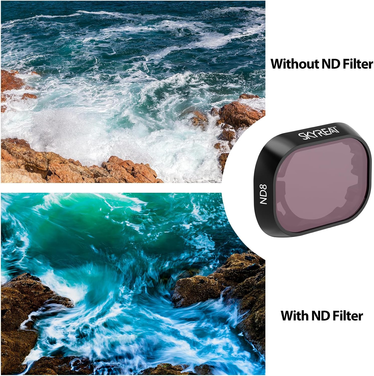 SKYREAT ND Filters Set for DJI Mini 4 Pro Accessories,6 Pack-(CPL, UV,ND8, ND16, ND32, ND64)