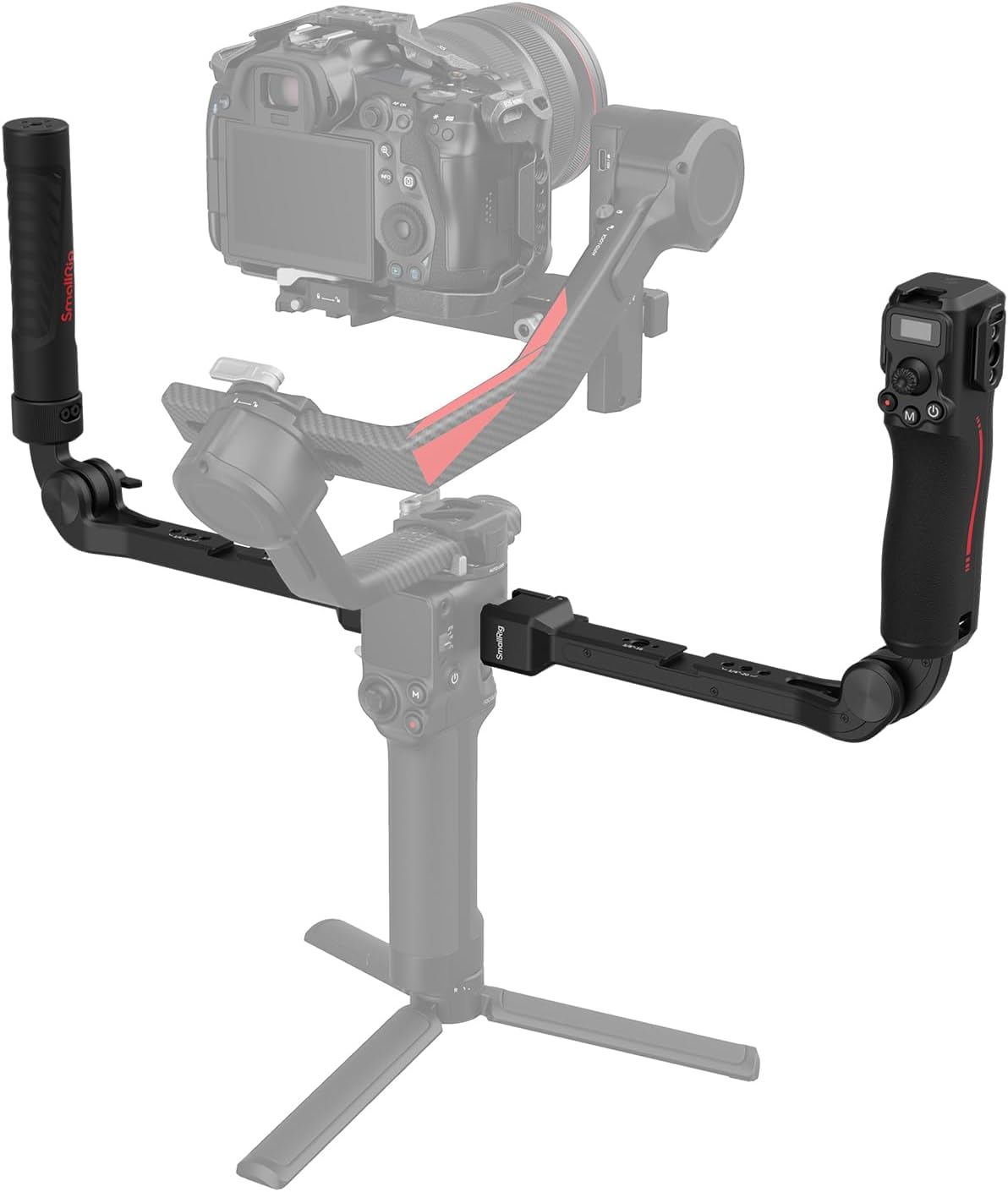 SmallRig Focus Control Dual Grip for DJI RS 2 / RS 3 Pro/RS 4 Pro Gimbal Stabilizer, Dual Handle with NATO Rail, Joystick Operation, Mode Switching, Centering/Locking, Max Load 17.6lb