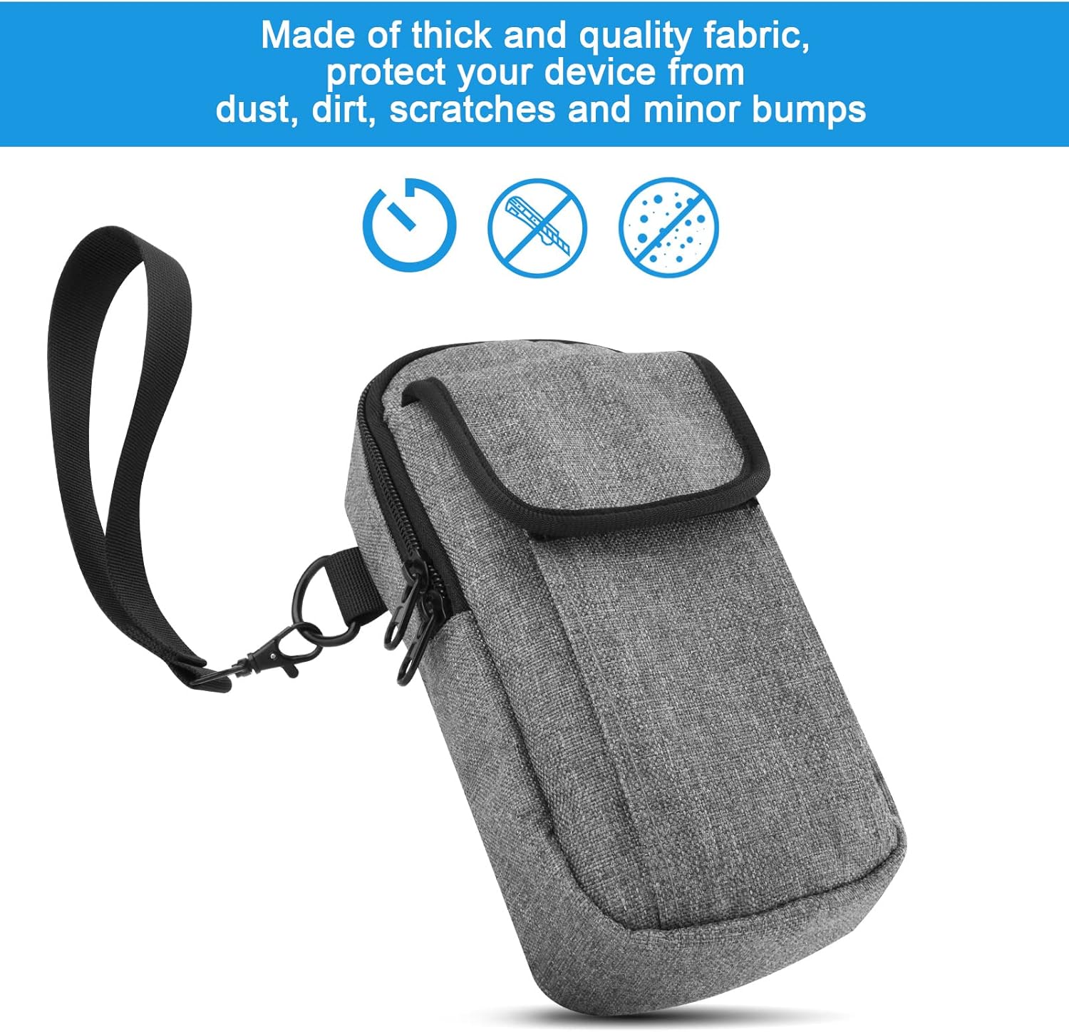 Travel Belt Case for DJI Osmo 6 / OM 5 / OM 4 SE, Portable Storage Bag with Belt Keeper and Hand Strap Fits DJI Osmo Mobile 6 Smartphone Gimbal Stabilizer and Accessories