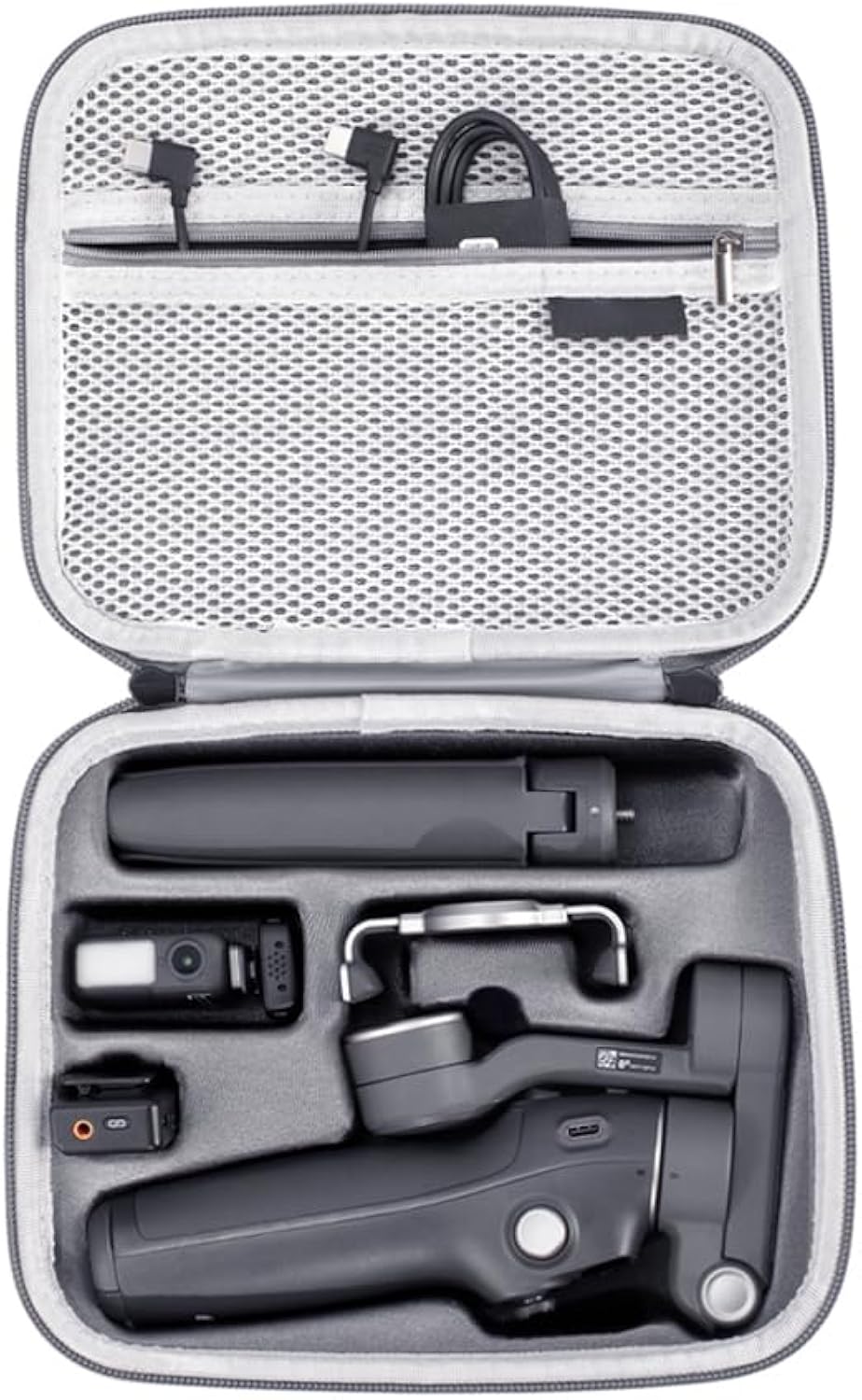 Travel Carrying Case for DJI Osmo Mobile 7/7P, Portable Storage Shoulder Bag PU Hard Shell Protective Cover Organizer for OM7 OM7P Gimbal Stabilizer Accessories