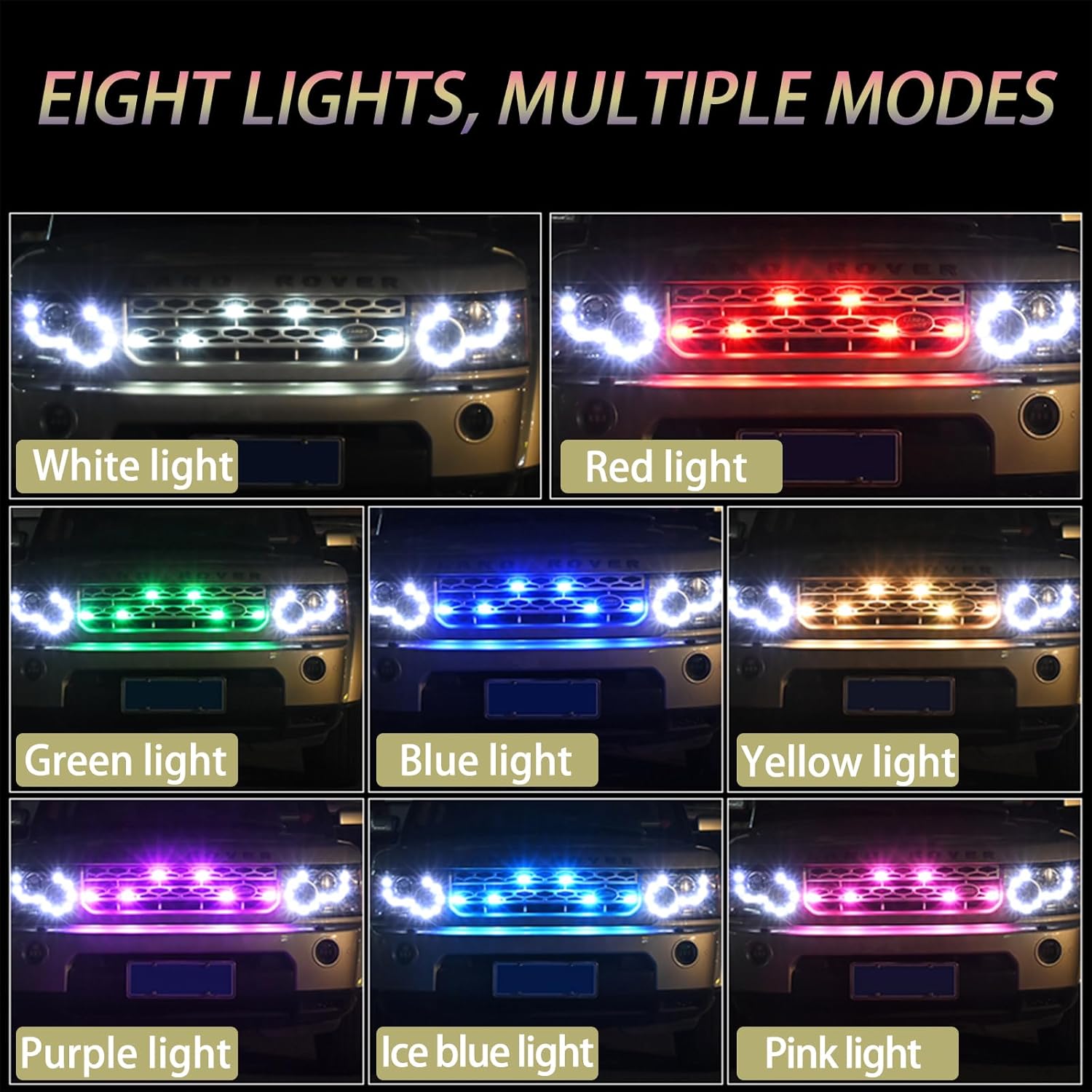 4PCS Wireless LED Strobe Lights with Remote Control, Upgraded to 350 mAh USB Rechargeable 8-Color High Brightness Waterproof Anti-Collision Warning Lights for Car, Motorcycle, Drone, Truck, Bike