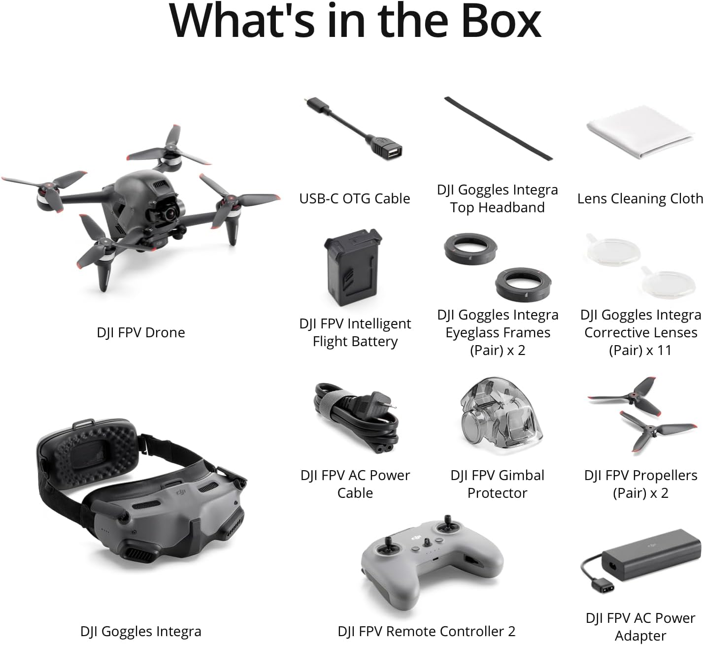 DJI FPV Combo (Goggles V2), First-Person View Drone with 4K Camera, S Flight Mode, Super-Wide 150° FOV, HD Low-Latency Transmission, FAA Remote ID Compliant