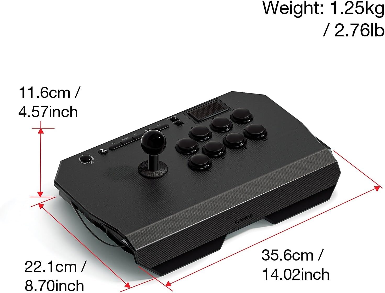 Qanba N3 Drone 2 Wired Joystick for PlayStation 5/4 and PC