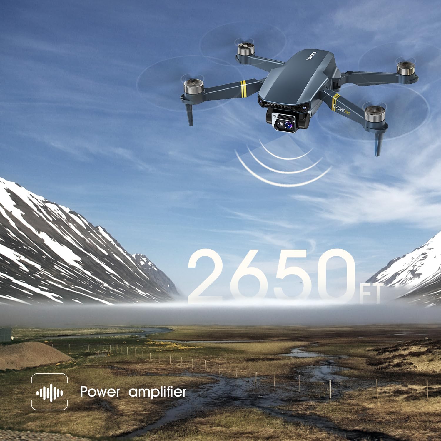 2650 ft Long Range Super Endurance Foldable Drone Review