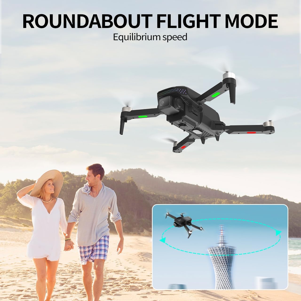 50-55 Minutes Flight Time Drone with Camera 1080P HD FPV, Drones with Camera for Adults, Brushless Motor, Dual Batteries, 360° Flip,Carrying Case