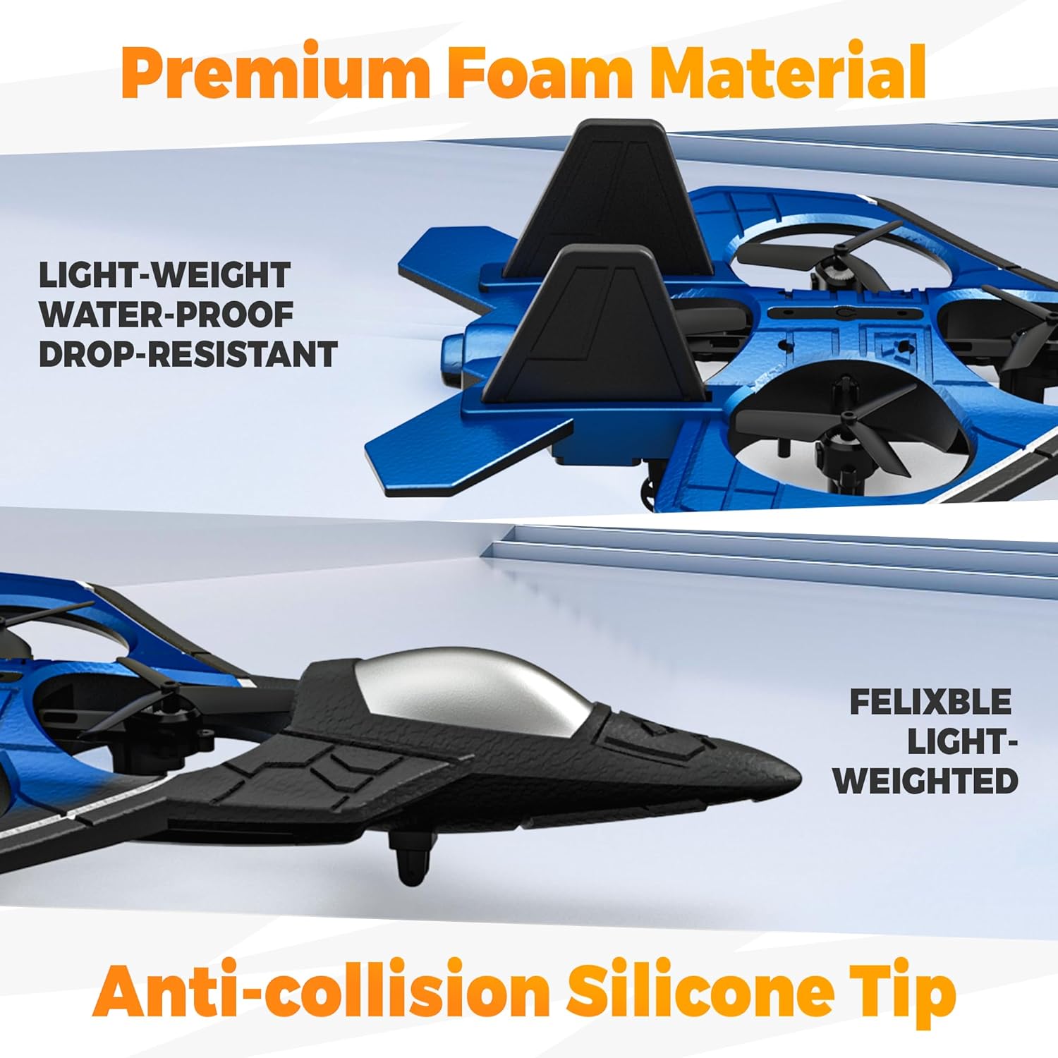BEZGAR RC Fighter Airplane丨F-22 Raptor Mini Drone Remote Control Jet Plane Stunt Drone for Adults  Kids Toy with Light Gift for Kids Beginner