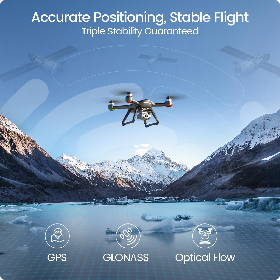 Holy Stone HS700E 4K UHD Drone with EIS Anti Shake 130 FOV Camera for Adults, GPS Quadcopter with 5GHz FPV Transmission, Brushless Motor, Easy Auto Return Home, Follow Me and Outdoor Carrying Case