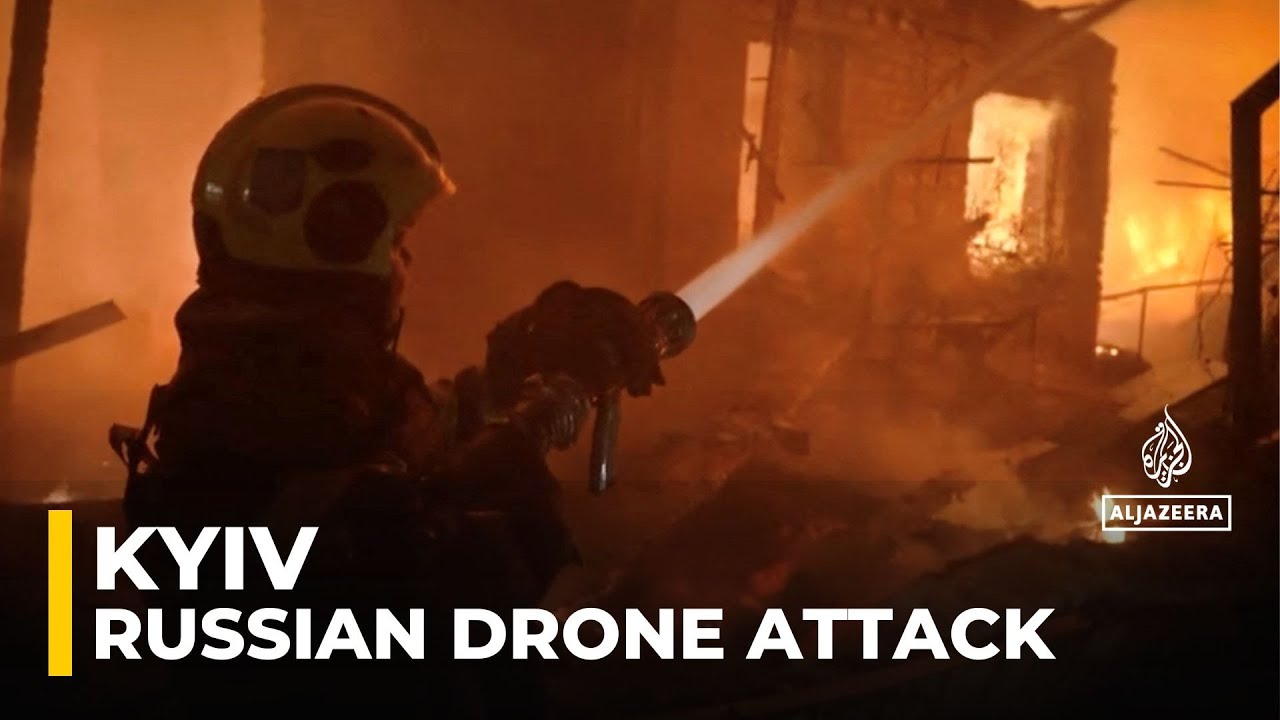Kyiv Drone Attack Sparks Fires in Residential Buildings