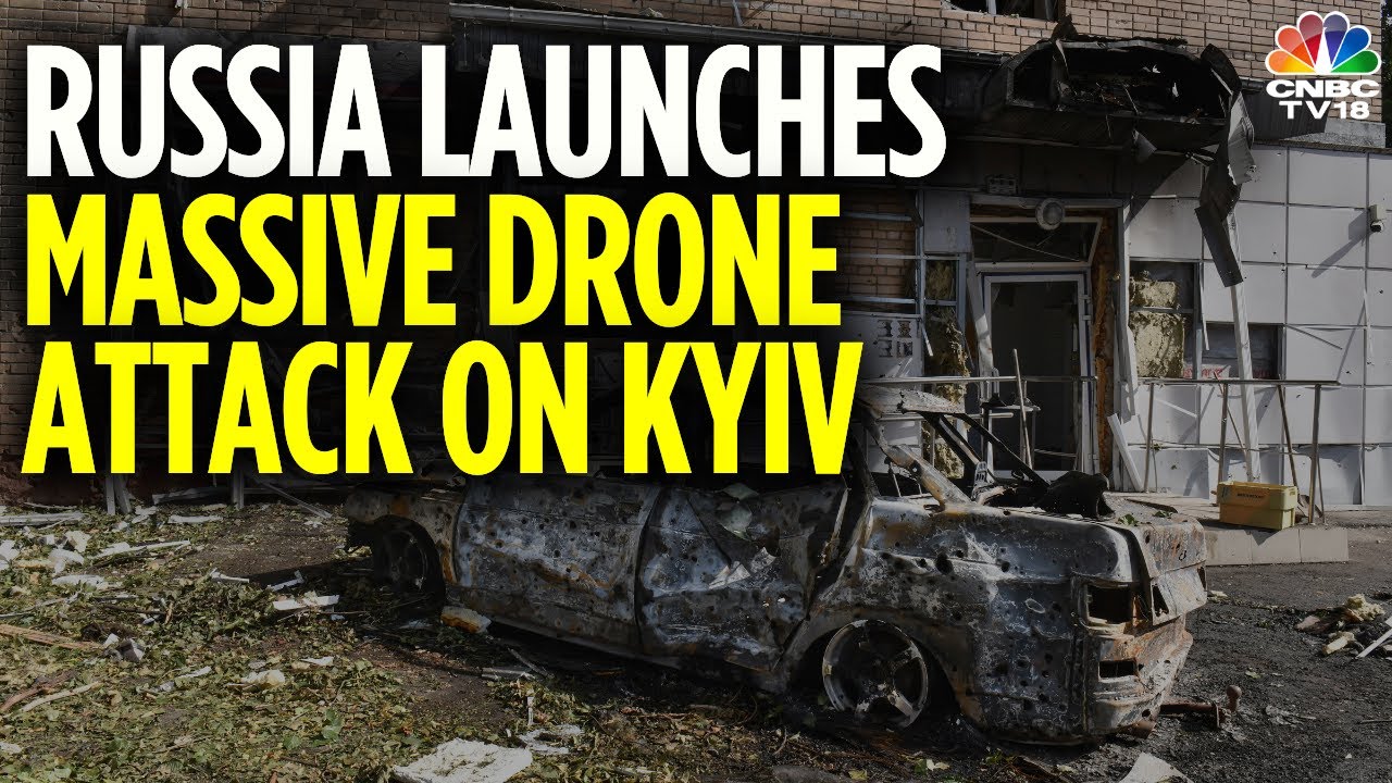 Massive Russian Drone Attack On Kyiv Sets Several Buildings On Fire | Russia-Ukraine | N18G