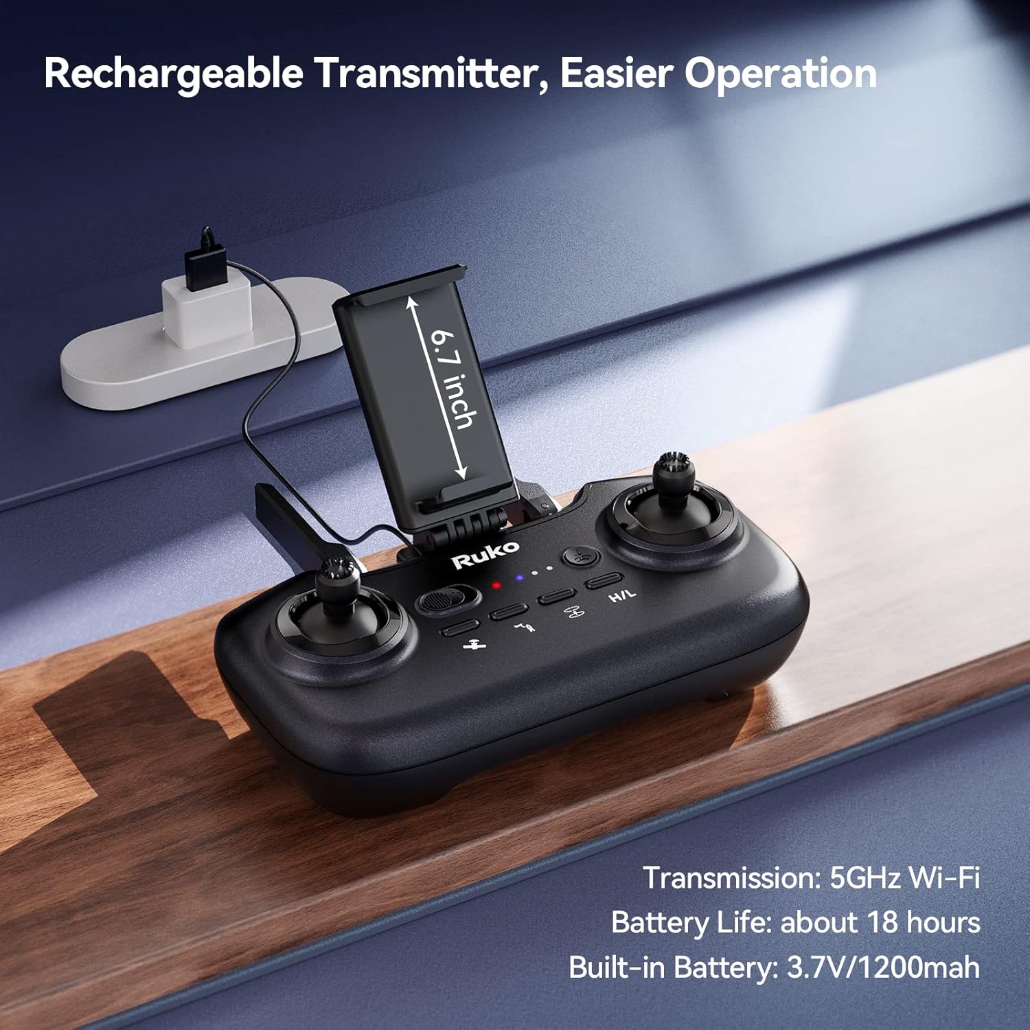 Ruko U11S Drones with Camera for Adults 4k, Built-in Remote ID, 120° FOV, GPS Auto Return, 40 Min Flight, 5G Live Transmission, Foldable Mini FPV Quadcopter for Beginners with Follow Me, Circle Fly