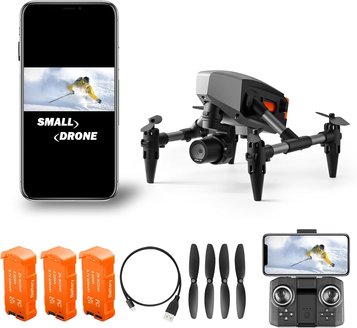 XD1 Foldable Drone with Dual Camera  Optical Flow Positioning - 1080P HD RC Quadcopter for Adults/Beginners, 3-Section Battery, Indoor/Outdoor Aerial Photography, FAA Certified