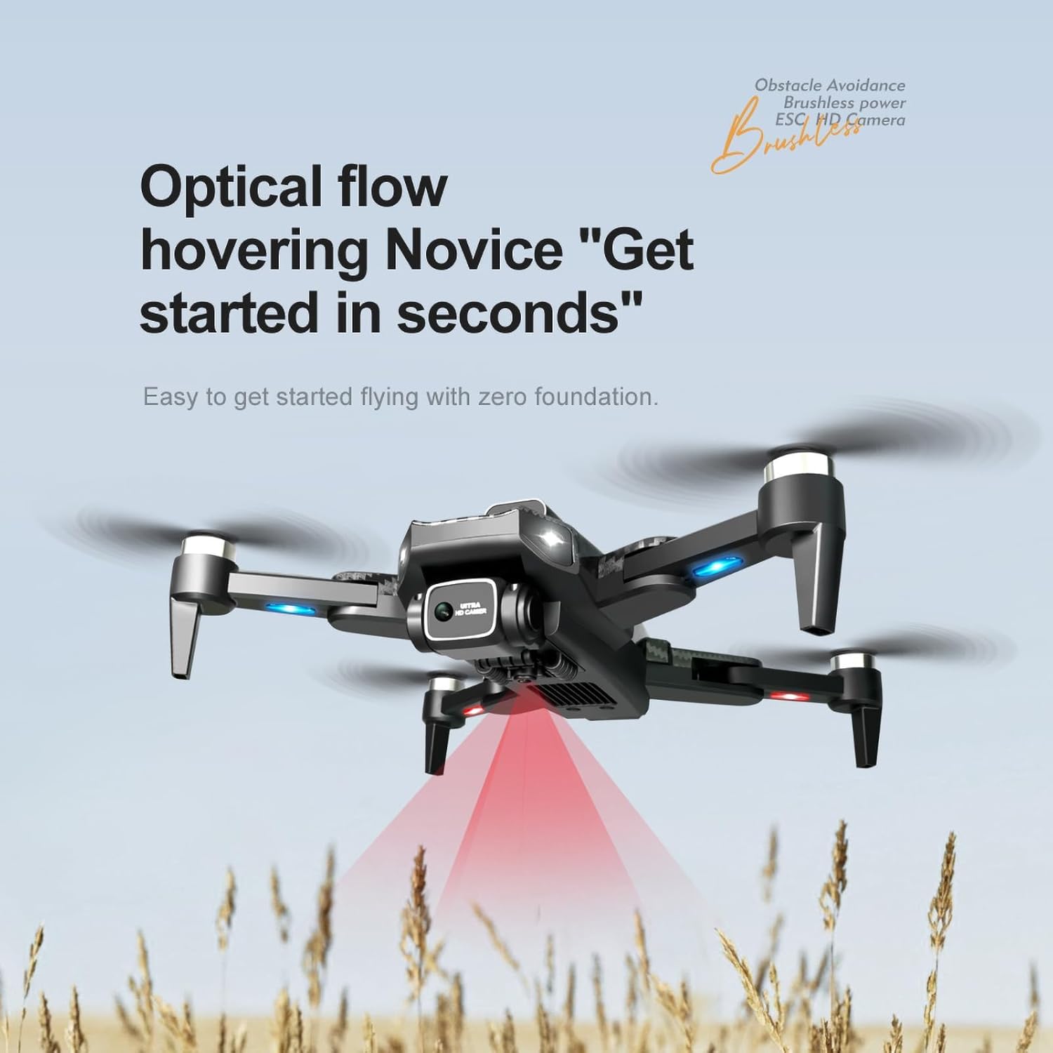 1080P HD FPV Foldable Drones with Brushless Motors, Wi-Fi RC Quadcopters featuring Height Adjustment, Six-axis Gyroscope, Gesture-controlled Photography, Video Recording, Headless Mode, Emergency Stop, Trajectory Flight, Gravity Sensing, and Automatic Photography, designed for Beginners and Kids (Flight Time: 60 minutes)