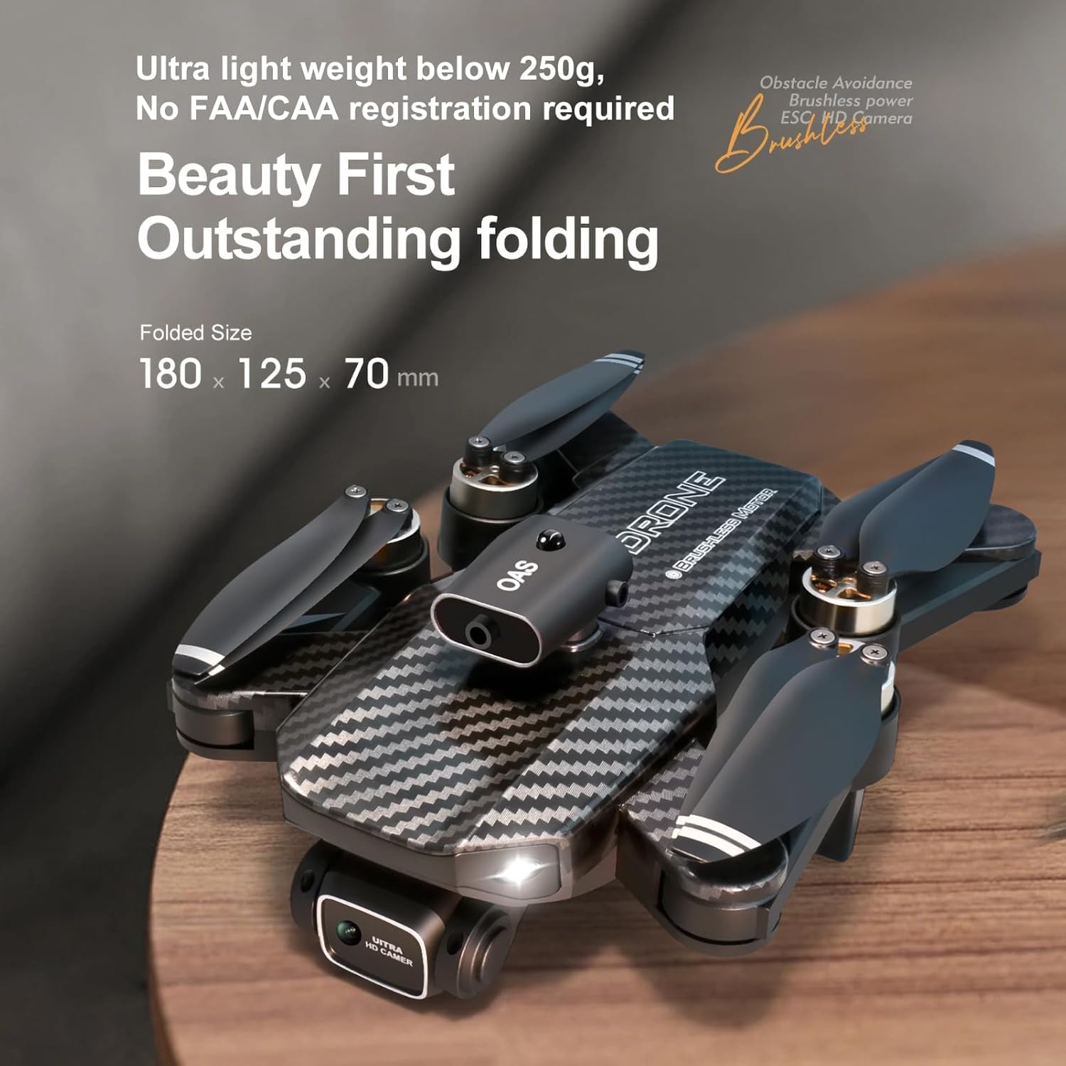 1080P HD FPV Foldable Drones with Brushless Motors, Wi-Fi RC Quadcopters featuring Height Adjustment, Six-axis Gyroscope, Gesture-controlled Photography, Video Recording, Headless Mode, Emergency Stop, Trajectory Flight, Gravity Sensing, and Automatic Photography, designed for Beginners and Kids (Flight Time: 60 minutes)