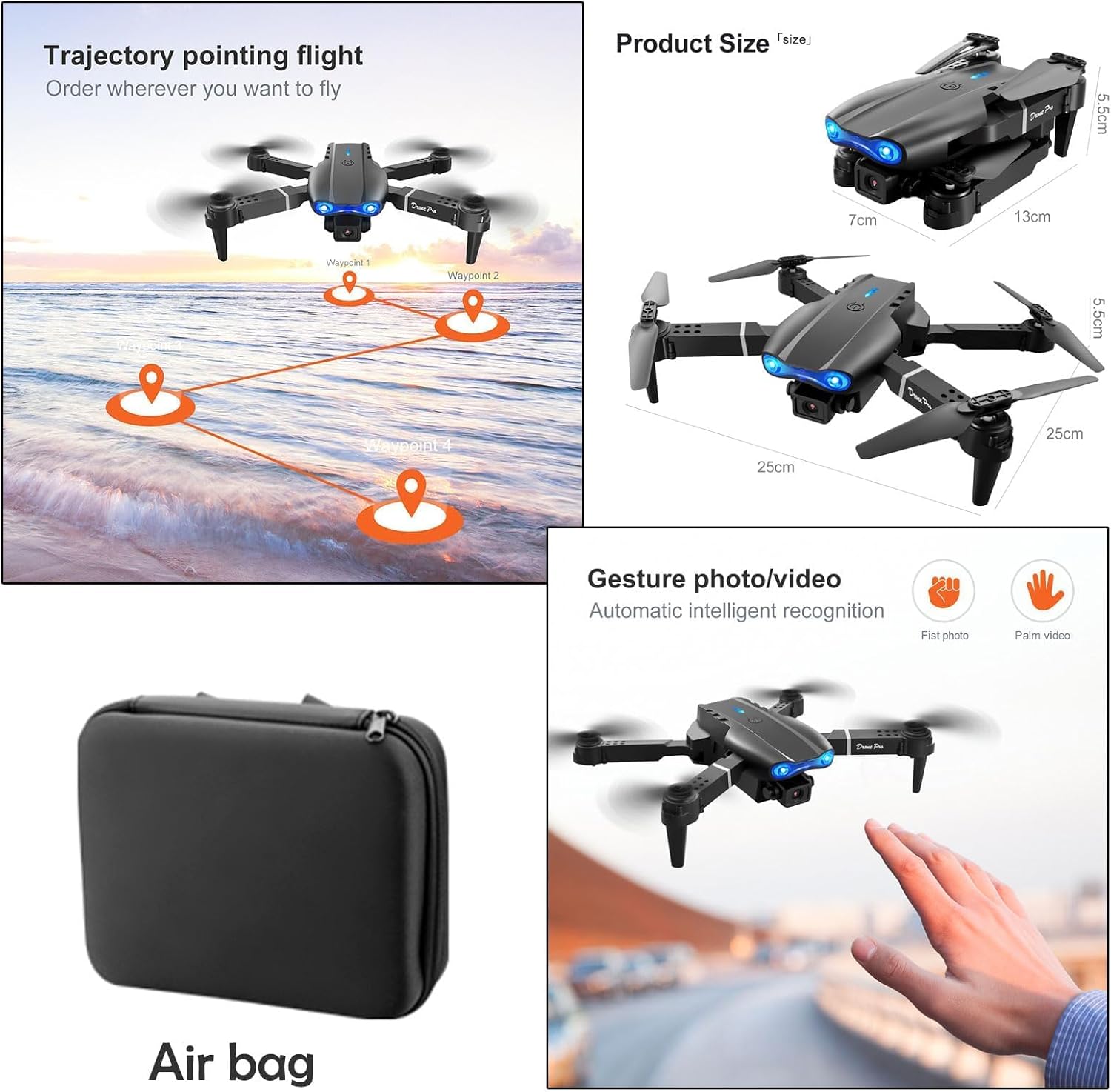 2025 FPV Drone with 1080P Dual HD Cameras Upgraded Version RC Quadcopter for Adults and Kids, Beginner WiFi RC Drone Live Video 2